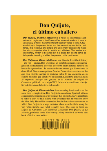Don Quijote, el ultimo caballero book plus audio Karen Rowan Spanish Language